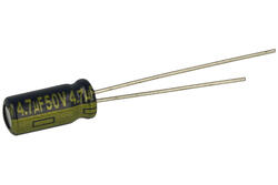 Capacitor; Low Impedance; electrolytic; EEUFC1H4R7; 4,7uF; 50V; FC; diam.5x11mm; 2mm; through-hole (THT); bulk; Panasonic; RoHS