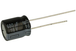 Capacitor; Low Impedance; electrolytic; EEUFR1C681X; 680uF; 16V; FR-A; diam.10x12,5mm; 5mm; through-hole (THT); bulk; Panasonic; RoHS