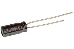 Kondensator; niskoimpedancyjny; elektrolityczny; UPW2A6R8MDD1TD; 6,8uF; 100V; UPW; fi 5x11mm; 2mm; przewlekany (THT); taśma; Nichicon; RoHS