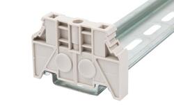 Locking element; for DIN rail terminal blocks; SS4N; grey; Dinkle; RoHS