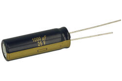 Kondensator; niskoimpedancyjny; elektrolityczny; EEUFC1E102L; 1000uF; 25V; FC; fi 10x30mm; 5mm; przewlekany (THT); luzem; Panasonic; RoHS