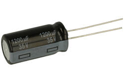 Kondensator; niskoimpedancyjny; elektrolityczny; EEUFR1V122B; 1200uF; 35V; FR-A; fi 12,5x25mm; 5mm; przewlekany (THT); taśma; Panasonic; RoHS