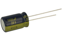 Kondensator; niskoimpedancyjny; elektrolityczny; EEUFC1E102; 1000uF; 25V; FR-A; fi 12,5x20mm; 5mm; przewlekany (THT); luzem; Panasonic; RoHS