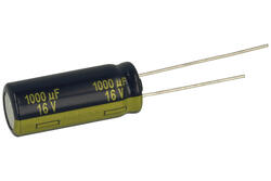 Kondensator; niskoimpedancyjny; elektrolityczny; EEUFC1C102; 1000uF; 16V; FR-A; fi 10x25mm; 5mm; przewlekany (THT); luzem; Panasonic; RoHS