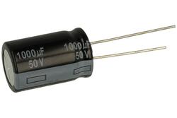 Kondensator; niskoimpedancyjny; elektrolityczny; EEUFR1H102; 1000uF; 50VDC; FR-A; fi 16x25mm; 7,5mm; przewlekany (THT); luzem; Panasonic; RoHS