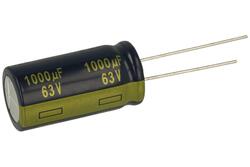 Kondensator; niskoimpedancyjny; elektrolityczny; EEUFC1J102U; 1000uF; 63V; FC; fi 16x31,5mm; 7,5mm; przewlekany (THT); luzem; Panasonic; RoHS