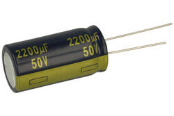 Capacitor; electrolytic; Low Impedance; EEUFC1H222; 2200uF; 50V; FC; diam.18x35,5mm; 7,5mm; through-hole (THT); bulk; Panasonic; RoHS