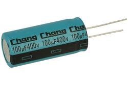 Kondensator; elektrolityczny; 100uF; 400V; LE; LE2G101MM400A00CE0; fi 18x40mm; 7,5mm; przewlekany (THT); luzem; Changzhou Huawei Electronic; RoHS