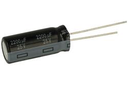Kondensator; niskoimpedancyjny; elektrolityczny; EEUFR1E222L; 2200uF; 25V; FR-A; fi 12,5x30mm; 5mm; przewlekany (THT); luzem; Panasonic; RoHS