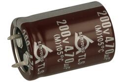 Capacitor; SNAP-IN; electrolytic; 470uF; 200V; TLS; TLS200VS470M22x30; 20%; fi 22x30mm; 10mm; through-hole (THT); bulk; -40...+105°C; 3000h; Samyoung; RoHS