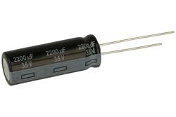 Capacitor; Low Impedance; electrolytic; EEUFR1V222L; 2200uF; 35V; FR-A; diam.12,5x35mm; 5mm; through-hole (THT); bulk; Panasonic; RoHS