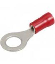 Cord end terminal; M8; ring; insulated; 01103-RV1.25-8; red; straight; for cable; 0,5÷1,5mm2; tinned; crimped