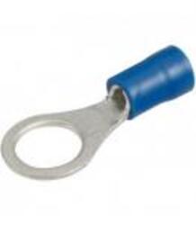 Cord end terminal; M3,5; ring; insulated; 01103-RVS2-3.5; blue; straight; for cable; 1,5÷2,5mm2; tinned; crimped