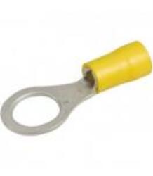 Cord end terminal; M4; ring; insulated; 01103-RVS5.5-4; yellow; straight; for cable; 4÷6mm2; tinned; crimped