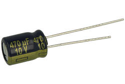 Capacitor; Low Impedance; electrolytic; EEUFC1A471; 470uF; 10V; FC; diam.8x11,5mm; 3,5mm; through-hole (THT); bulk; Panasonic; RoHS