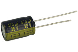 Kondensator; niskoimpedancyjny; elektrolityczny; EEUFC1E471; 470uF; 25V; FC; fi 10x16mm; 5mm; przewlekany (THT); luzem; Panasonic; RoHS