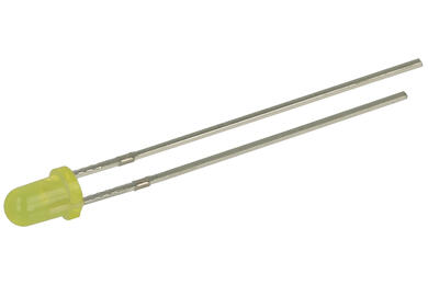 LED; L-934YD; 3mm; yellow; Light: 5÷15mcd; 60°; diffused; yellow; 2,1V; 30mA; 590nm; through hole; Kingbright; RoHS