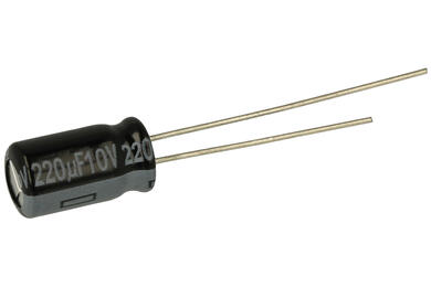 Kondensator; niskoimpedancyjny; elektrolityczny; EEUFR1A221; 220uF; 10V; FR-A; fi 6,3x11mm; 2,5mm; przewlekany (THT); luzem; Panasonic; RoHS