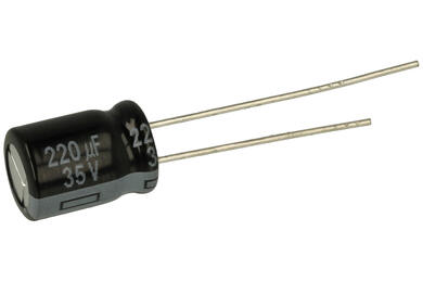 Capacitor; electrolytic; EEUFR1V221; 220uF; 35V; FR-A; diam.8x11,5mm; 3,5mm; through-hole (THT); bulk; Panasonic; RoHS