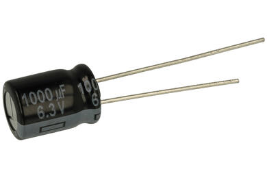 Capacitor; Low Impedance; electrolytic; EEUFR0J102; 1000uF; 6,3V; FR-A; fi 8x11mm; 3,5mm; through-hole (THT); bulk; Panasonic; RoHS