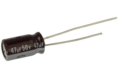 Capacitor; electrolytic; Low Impedance; UPW1H470MED; 47uF; 50V; UPW; diam.6,3x11mm; 2,5mm; through-hole (THT); bulk; Nichicon; RoHS