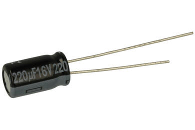 Capacitor; Low Impedance; electrolytic; EEUFR1C221; 220uF; 16V; FR-A; diam.6,3x11mm; through-hole (THT); bulk; Panasonic; RoHS