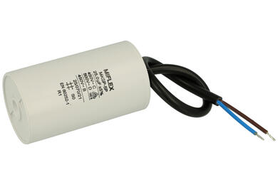 Capacitor; motor; I150V625J-C1; MKSP; 25uF; 450V AC; fi 45x78mm; with cables; Miflex; RoHS