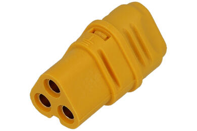 Socket; DC power; MT30-F; 3 ways; straight; yellow; solder; 15A; 500V; polyamide (PA)