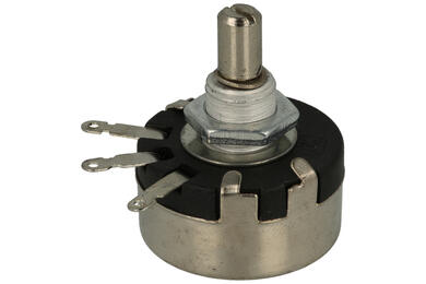 Potentiometer; shaft; single turn; mono; WX110; 470ohm; linear; 20%; 1W; axis diam.6,00mm; 20mm; metal; smooth; 300°; wire-wound; solder; RoHS