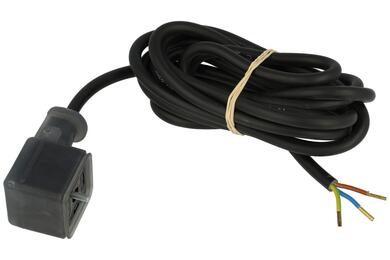 Socket; electrovalve; GAN-22LU 2+2PE; 3 ways; A format; polyamide (PA); angled 90°; with 2m cable; screw; 8A; 250V; 0,75mm2; IP65; Hirschmann