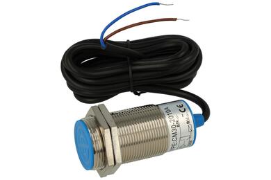 Sensor; capacitive; CM30-2010A; two-wire; SCR; NO; 10mm; 90÷250V; AC; 200mA; cylindrical metal; fi 30mm; 55mm; flush type; with 1,5m cable; IP67; YUMO; RoHS