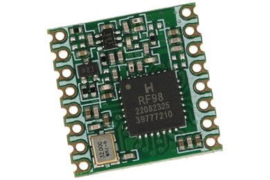 Moduł; odbiornik FM; RFM98W-433S2; 433,92MHz; Hope Microelectronics; RoHS; 20dBm; -139dBm; powierzchniowy (SMD)