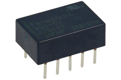 Relay; electromagnetic miniature; TQ2-5V; 5V; DC; DPDT; 0,5A; 125V AC; 1A; 30V DC; PCB trough hole; Panasonic Nais; RoHS