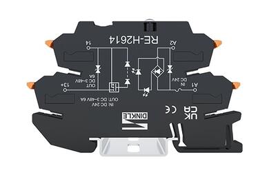 Relay; instalation; SSR; RE-H2614; 24V; DC; 6A; 3÷48V; DC; MOSFET; DIN rail type; SPST NO; Dinkle; RoHS; CE