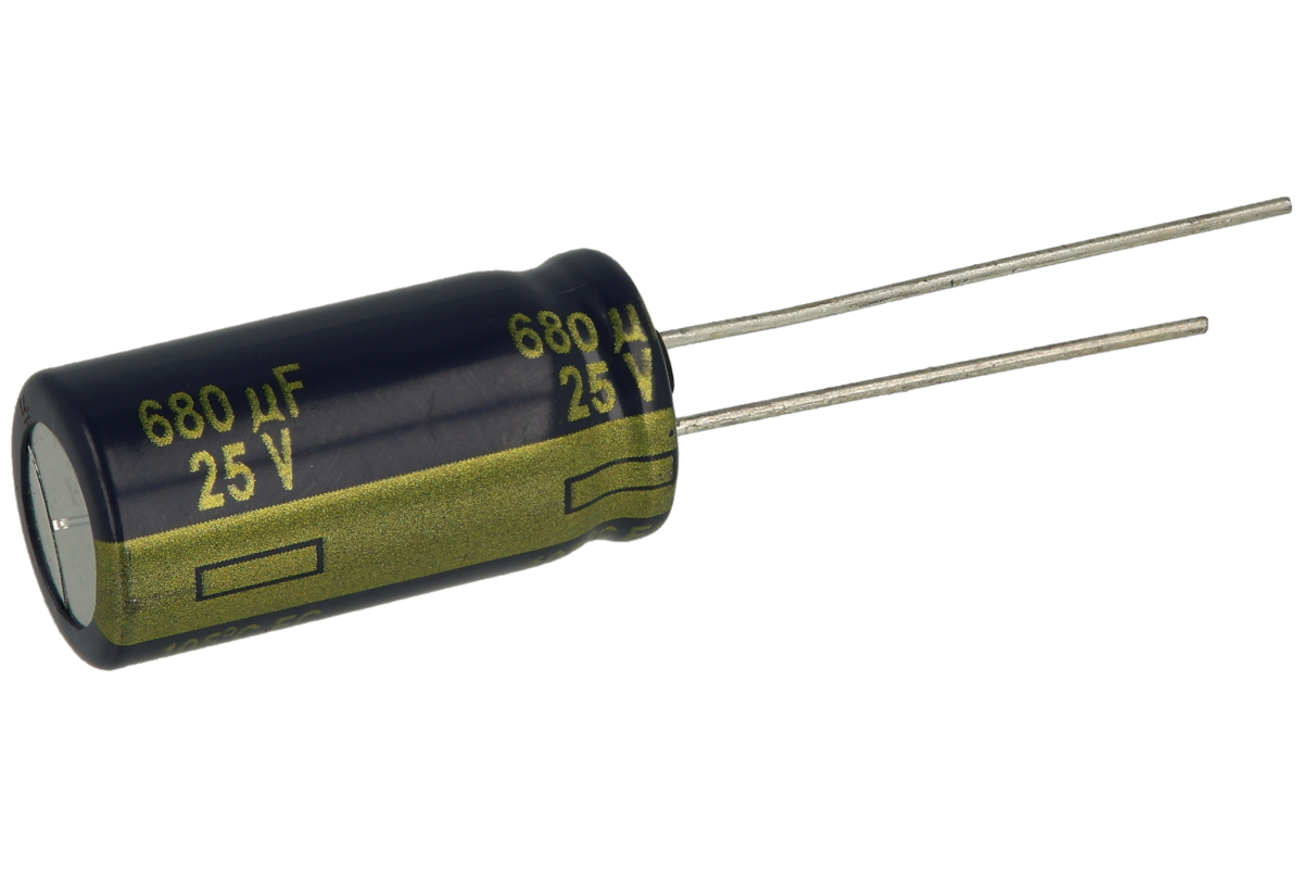 4 X Condensatori ELNA 680uF 25V Elettrolitici Giapponesi - D.10xH.21 Mm