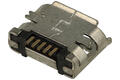 Socket; microUSB B; 233-0-0-0-R; USB 2.0; black; surface mount; horizontal; metal; RoHS
