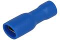 Connector; 4,8x0,8mm; flat female; whole insulated; 01109-FDFD2-187(8); blue; straight; for cable; 1,5÷2,5mm2; tinned; crimped; 1 way; KLS