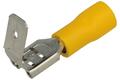 Connector; 6,3x0,8mm; flat male/female; insulated; 01110-FBFD5.5-250; yellow; straight; for cable; 4÷6mm2; tinned; crimped; 1 way; KLS