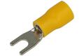 Cord end terminal; M3,5; fork; insulated; 01101-SV5.5-3.5; yellow; straight; for cable; 4÷6mm2; tinned; crimped
