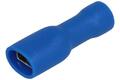 Connector; 4,8x0,5mm; flat female; whole insulated; 01109-FDFD2-187(5); blue; straight; for cable; 1,5÷2,5mm2; tinned; crimped; 1 way