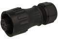 Socket; WA22K7TK1-II; 7 ways; straight; solder; 0,75mm2; WA22; 6-12mm; for cable; nylon66; black; IP67; 10A; 250V; Weipu; RoHS
