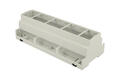 Enclosure; DIN rail mounting; ZD1012J ABS V0; ABS; 213,8mm; 89,8mm; 65,2mm; light gray; Kradex; RoHS; black hitch 1 pc; UL94-V0