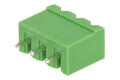 Terminal block; XY2500V-D-03P; 3 ways; R=5,08mm; 12mm; 12A; 300V; through hole; straight; closed; green; Xinya; RoHS