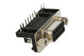 Socket; D-Sub; Canon 9p; 9 ways; through hole; angled 90°; 7,2mm standard; black; plastic; screwed; Connectar; RoHS