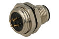 Wtyk; KLS15-M12A-B204; M12-4p; 4 tory; proste; lutowany; 0,34mm2; 12mm; na panel; wkręcane (M16x1,5); czarny; IP67; 4A; 250V; KLS; RoHS
