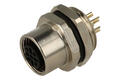 Gniazdo; KLS15-M12A-B104; M12-4p; 4 tory; proste; lutowany; 0,34mm2; na panel; wkręcane (M16x1,5); 12mm; czarny; IP67; 4A; 250V; KLS; RoHS