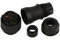 Wtyk; WA22J4TK2-II; 4 tory; proste; śrubowy; 2,5mm2; WA22; 7-12mm; na przewód; nylon66; czarny; IP67; 16A; 400V; Weipu; RoHS