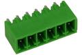 Terminal block; STL1550/6-GV; 6 ways; R=3,50mm; 9,2mm; 8A; 300V; through hole; straight; closed; green; PTR Messtechnik; RoHS