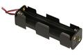 Koszyk baterii; UM-3x8; 8xR6(AA); z przewodem 150mm; pojemnik; czarny; R6 AA
