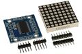Extension module; LED matrix; MAX 7219; 5V; black; red; matrix resolution 8x8; display driver MAX7219; pin strips
